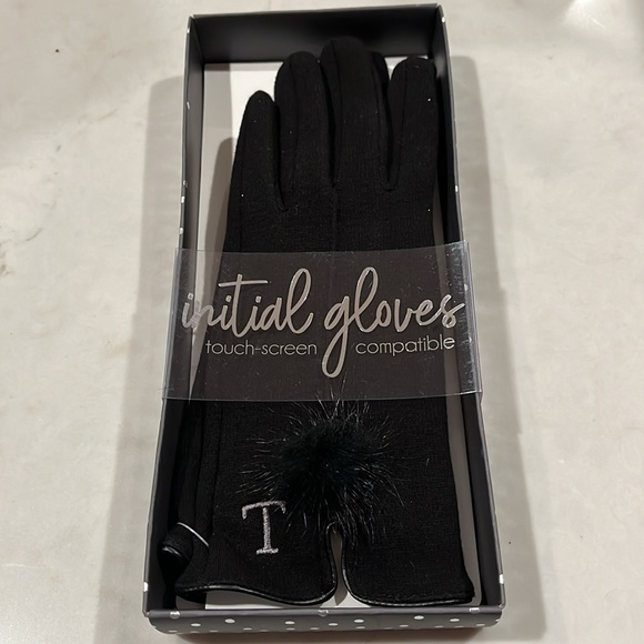 Mud Pie INITIAL KNIT GLOVES / T, R, H, E, N/NIB - Picture 2 of 13